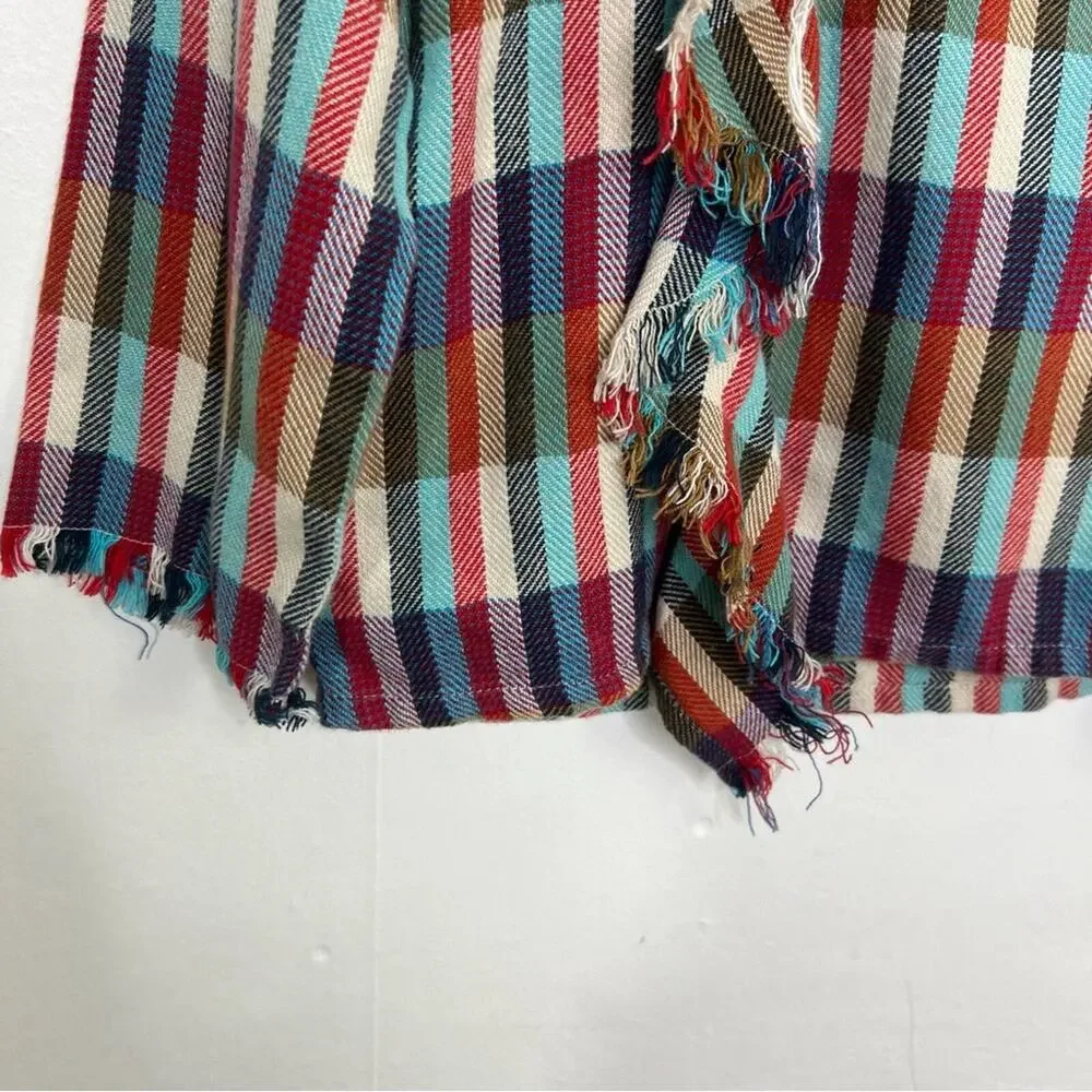 Anthropologie dRA Ruffle Plaid Kelsey Boho Top Size Medium - Picture 6 of 11